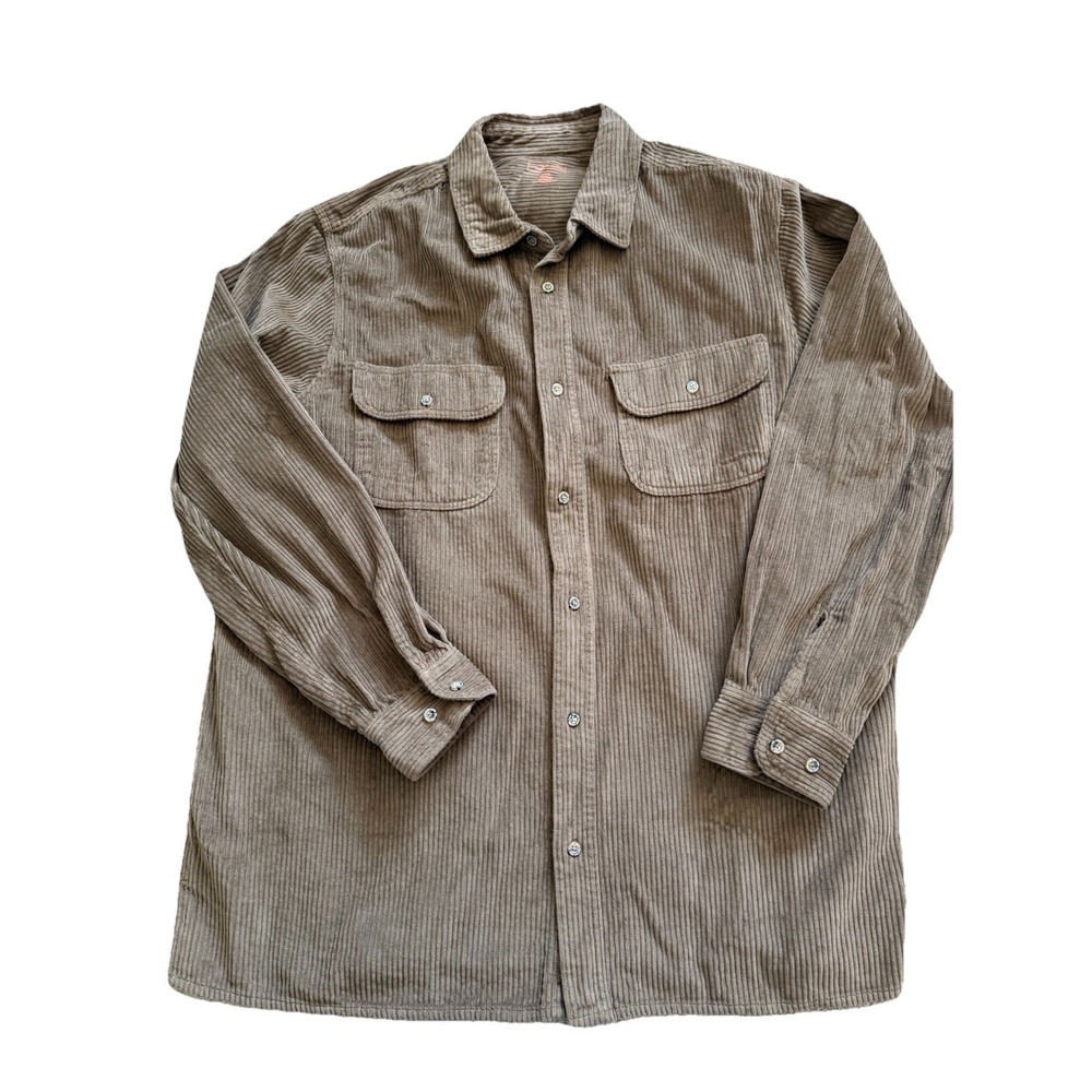 Boulder Creek Corduroy Button Down Long Sleeve Shirt Size 2XL Tall